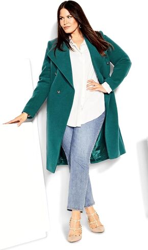 City Chic Women's Plus Size Coat - Sassy Military in Saudi Arabia