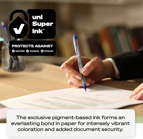 uni-ball Vision Elite BLX Rollerball Ink Pens Refills Bold Point, 0.8mm, Blue/Black, 2 Pack in Saudi Arabia