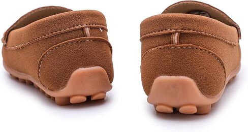 Lonsoen Toddler Little Kids Slip-on Resplosts ، أحذية قيادة من جلد الغزال الاصطناعي ، أحذية قارب غير رسمية من المدبوغ. in Kuwait