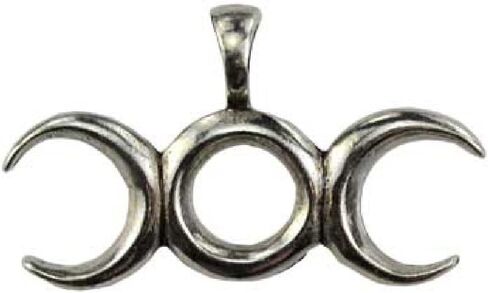 Balance Triple Moon Pendant Necklace - Durable pewter - Bonus Black Cord Necklace in Saudi Arabia