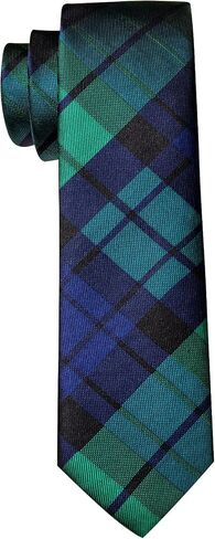 Barry.Wang Father and Son Tie Blue Green Plaid Pocket Square Cufflink Check Party in Saudi Arabia