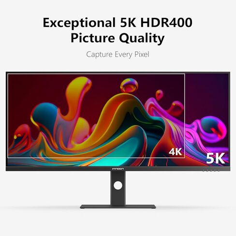 INNOCN 34" Ultrawide Monitor 21:9 WQHD 3440 x 1440p IPS Display 100% sRGB 75Hz Adaptive Sync HDR400 USB Type-C Monitor, Ultra Narrow Bezels, Height Adjustable, Mountable - 34C1Q in Kuwait