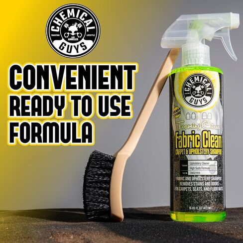 Chemical Guys Foaming Citrus Fabric Clean Carpet & Upholstery Cleaner, Ready to Use, Sprayable (for Carpets, Seats & Floor Mats), Safe for Cars, Home, Office, & More, 2-16 fl oz, Citrus Scent in Saudi Arabia