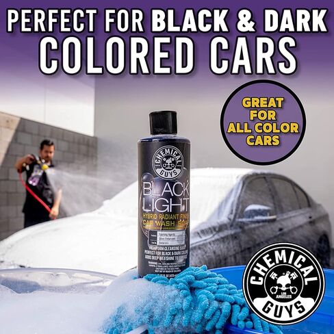 Chemical Guys Black Light Hybrid Radiant Finish Car Wash Soap and Superior Surface Cleanser 2 Pack (2 X 16 Fl. Oz.) - Gloss Enhancing pH Balanced Formula for Maximum Shine in Saudi Arabia