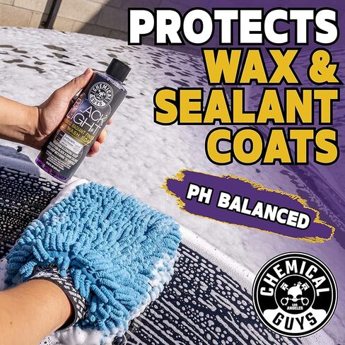 Chemical Guys Black Light Hybrid Radiant Finish Car Wash Soap and Superior Surface Cleanser 2 Pack (2 X 16 Fl. Oz.) - Gloss Enhancing pH Balanced Formula for Maximum Shine in Saudi Arabia