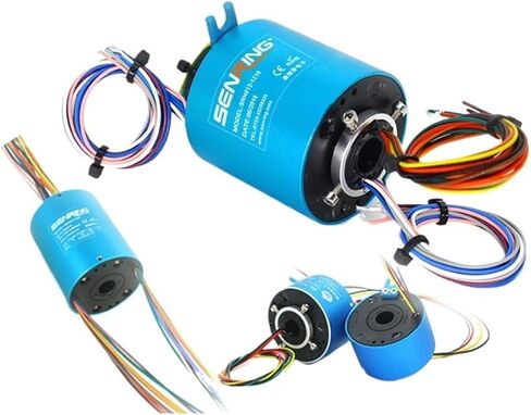 1PCS Through Hole Slip Ring 2/6/12 Channels 2A/5A/10A Current Slipring Hollow Rotate Connector Hole 8-50mm Conductive Rings(25X86mm 12CH 10A) in Saudi Arabia