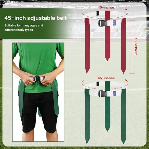 Flag Football Belts, 14 Player Flag Football Set with 42 Flags for Adult Youth Kids Training Games (Purple & Yellow) in Saudi Arabia