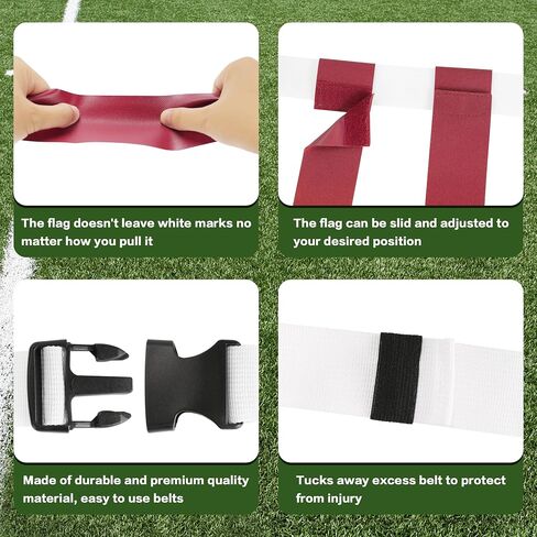 Flag Football Belts, 14 Player Flag Football Set with 42 Flags for Adult Youth Kids Training Games (Purple & Yellow) in Saudi Arabia