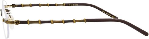 Gucci Round/Oval Pansical Frames Gold Gold Prapparent Eyewear الفاخرة المصنوعة في اليابان مصمم إطار معادن للأزياء للرفاهية اليومية in Saudi Arabia