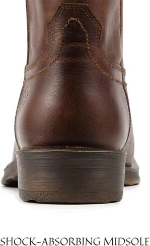 SUREWAY Western Boots For Men-Soft Toe,Square Toe Cowboy Boots,Thicker Leather,Oil/Slip Resistant,Extremely Comfortable Durable Proved,Rubber Sole,Work Boots/Shoes With Embroidered in Saudi Arabia