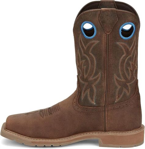 Justin Boots Mens All Around 11in Top Steel Square Toe Work Boot Brown in Saudi Arabia