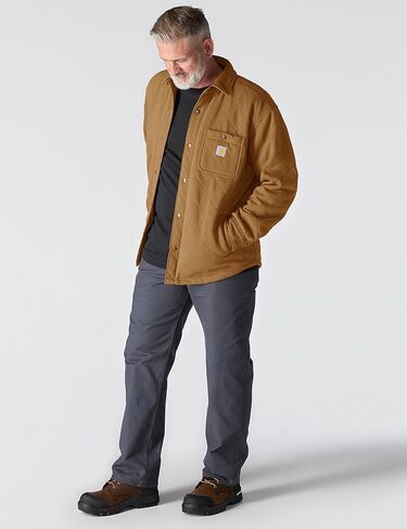 Carhartt Men's Rain Defender Loose Fit Heavyweight Quilted Snap Front Shirt Jac in Kuwait
