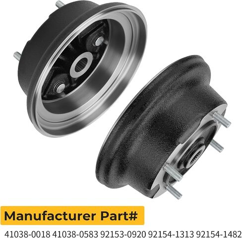 M MATI 2PCS Rear Brake Drum W/Bolts for Kawasaki Mule SX KAF400 2017-2024 Mule 600 610 4x4 KAF400 2005-2016 41038-0018 41038-0583 92153-0920 92154-1313 92154-1482 in Saudi Arabia