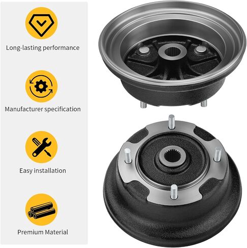 M MATI 2PCS Rear Brake Drum W/Bolts for Kawasaki Mule SX KAF400 2017-2024 Mule 600 610 4x4 KAF400 2005-2016 41038-0018 41038-0583 92153-0920 92154-1313 92154-1482 in Saudi Arabia