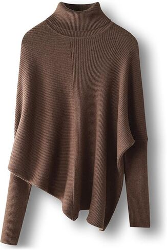 Women Merino Wool Blend سترة كبيرة الحجم 2025 خريف الشتاء لذيذة من الأكمام الفضفاض in Kuwait