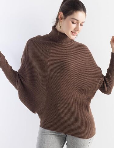 Women Merino Wool Blend سترة كبيرة الحجم 2025 خريف الشتاء لذيذة من الأكمام الفضفاض in Kuwait