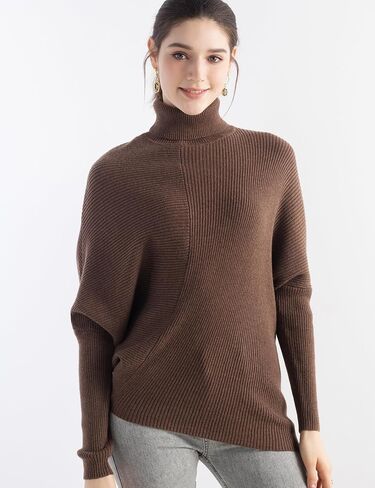 Women Merino Wool Blend سترة كبيرة الحجم 2025 خريف الشتاء لذيذة من الأكمام الفضفاض in Kuwait