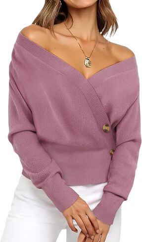 Timeson Womens Fall Sweaters 2025 Long Sleeve V Neck Business Casual Pullover Knit Tops in Kuwait