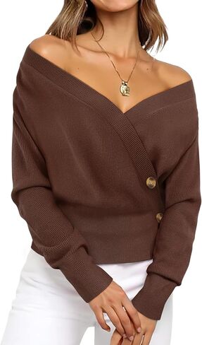 Timeson Womens Fall Sweaters 2025 Long Sleeve V Neck Business Casual Pullover Knit Tops in Kuwait