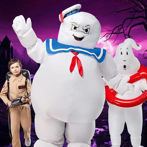 Ghostbusters: Stay-Puft Marshmallow Man Inflatable Costume for Kids by Rubies, Unisex One Size in Saudi Arabia