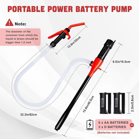 Portable Battery Operated Fuel Transfer Pump,Electric Siphon Pump for Gas,Water, Oil and Diesel Transfer in Kuwait