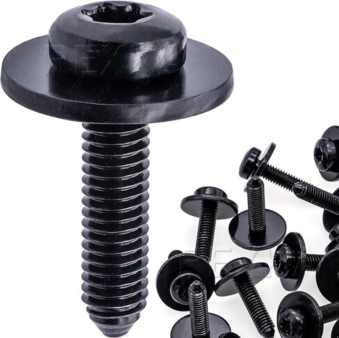 Rexka 10pcs M6-1.0 × 25mm T30 Torx Drive Air Deflector Superiator Support Front Pumper Screw for VW Audi N90993603 N-909-936-03- Multipurposes in Saudi Arabia