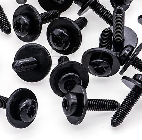 Rexka 10pcs M6-1.0 × 25mm T30 Torx Drive Air Deflector Superiator Support Front Pumper Screw for VW Audi N90993603 N-909-936-03- Multipurposes in Saudi Arabia