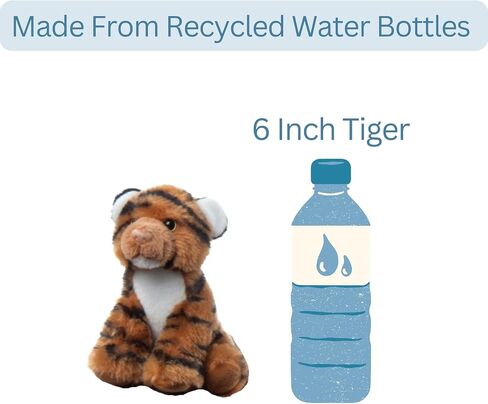 The Petting Zoo Tiger Stuffed Animal Plushie, Gifts for Kids, Wild Onez Babiez Zoo Animals, Orange Tiger Plush Toy, 6 inches in Saudi Arabia