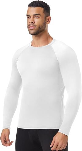3 Pack Men's Thermal Underwear Shirts Compression Fleece Lined Long Sleeve Athletic Base Layer Cold Weather in Saudi Arabia