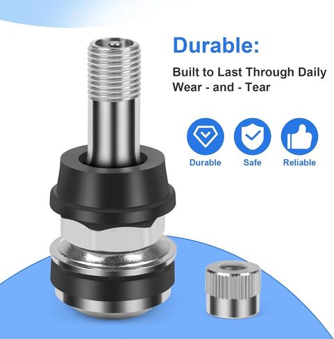 6-Pack TR416 Tire Valve Stems, High Pressure 200 PSI Tubeless Valve Stems, Brass Valve Stems, 1-1/2" Schrader Valve, Fits 0.453" & 0.625" Rim Holes for Cars/Trucks/SUVs/ATVs/Trailers in Saudi Arabia