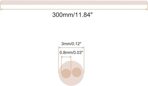 MECCANIXITY Ceramic Thermocouple Cover Tube 2x8x200mm Thermocouple Ceramic Protection Cover Beige 2 Hole Corundum Tube for Stove and Insert in Kuwait