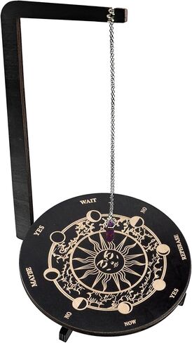 عرض البندول الخشب - حامل حامل الكريستال | موقف عرض المجوهرات | خشب الدوران البلورة | حامل تصميم رائع في غرفة المعيشة ، غرفة اليوغا ، Roo (Lunon) in Kuwait