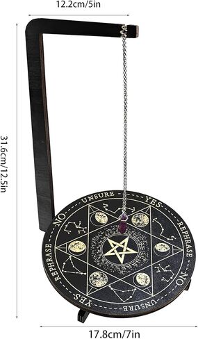 عرض البندول الخشب - حامل حامل الكريستال | موقف عرض المجوهرات | خشب الدوران البلورة | حامل تصميم رائع في غرفة المعيشة ، غرفة اليوغا ، Roo (Lunon) in Kuwait