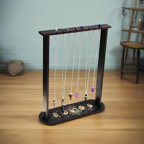 عرض البندول الخشب - حامل حامل الكريستال | موقف عرض المجوهرات | خشب الدوران البلورة | حامل تصميم رائع في غرفة المعيشة ، غرفة اليوغا ، تأمل رو (2) (ستارشيب) in Kuwait