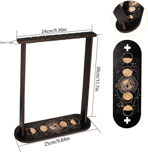 عرض البندول الخشب - حامل حامل الكريستال | موقف عرض المجوهرات | خشب الدوران البلورة | حامل تصميم رائع في غرفة المعيشة ، غرفة اليوغا ، تأمل رو (2) (ستارشيب) in Kuwait