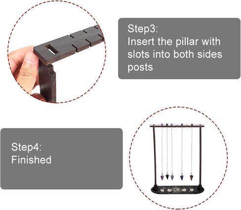 عرض البندول الخشب - حامل حامل الكريستال | موقف عرض المجوهرات | خشب الدوران البلورة | حامل تصميم رائع في غرفة المعيشة ، غرفة اليوغا ، تأمل رو (2) (ستارشيب) in Kuwait