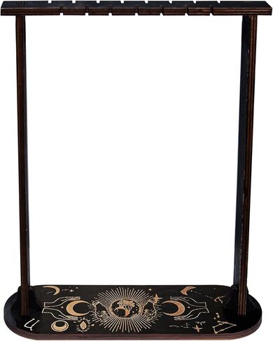 Wood Pendulum Display - Pendulum Crystal Holder Stand | Jewelry Display Stand | Wood Rotating Crystal | Exquisite Design Holder Stand For Living Room, Yoga Room, Meditation Roo (2) (Starship) in Saudi Arabia