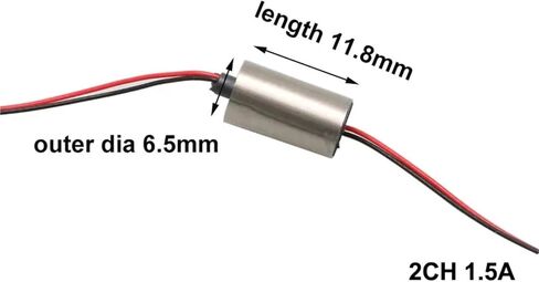 1PCS Visual Anchor Fish Slip Ring Dia.6/6.5/7.5mm 2/4/8/12CH 1A 2A Slipring Conductive Rotating Joint for RC UAV PTZ Gimbal(Dia.6.5mm 2CH 1.5A) in Saudi Arabia