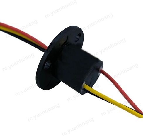 1pcs 3ch 2a micro mini mini slipring dia 12.4mm غير محدودة الدوران حلقة موصل موصل المفاصل مع شفة in Kuwait
