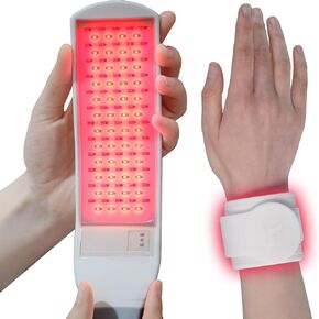Red Light Therapy for Wrist, Neck, Hands, Ankle with 108 Near Infrared Dual Chip LED 880nm 660nm, White Silicone Band, Brace, Heating pad, Portable, Flexible, P PEACH TECH, SALUS in Kuwait