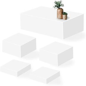 6 Steps Display Stands, White Acrylic Buffet Risers, Food Display Risers for Party with Hollow Bottoms in Kuwait