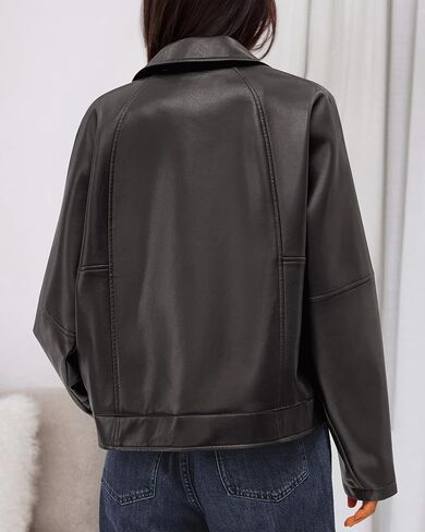 BTFBM Leather Jacket Women Fall Clothes 2025 Long Sleeve Button Down Winter Coats Oversized Motorcycle Outwear in Kuwait