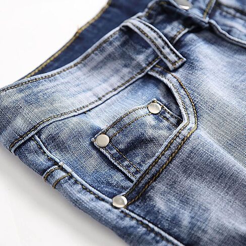 على غرار شارع الرجال شورت شورت عصري ممزق في الركبة Lenght Half Jeans Classic Classic Fit Thoreed Jean Pants in Saudi Arabia
