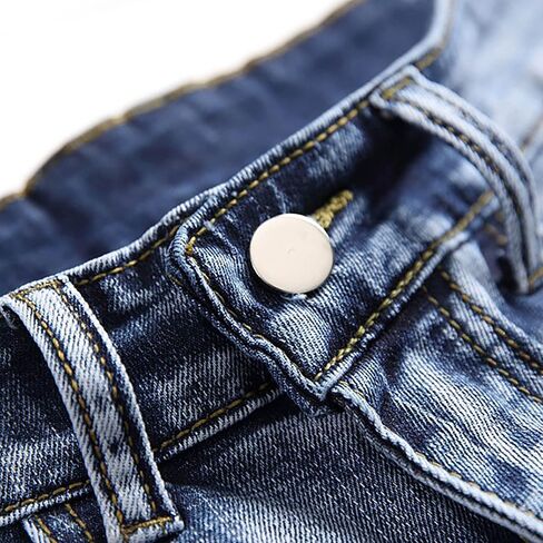 على غرار شارع الرجال شورت شورت عصري ممزق في الركبة Lenght Half Jeans Classic Classic Fit Thoreed Jean Pants in Saudi Arabia