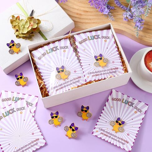 60 Pack Cheer Team Gifts Bulk Cheerleader Duck Pins Brooches Good Luck Duck Tags Inspirational Gift Accessories for Competition Game Teammates Cheer Gifts Bulk for Team in Saudi Arabia