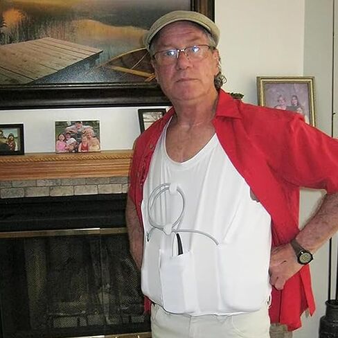 LVAD Men’s Tank Top for HeartMate 2 & 3 – Ultrathin Spandex Mesh, Secure Controller & Battery Pockets, Breathable Comfort in Kuwait