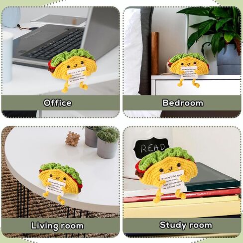 TOYMIS Positive Penguin, Mini Funny Knitted Penguin Toy Cute Positive Crochet Animals Potato Doll with Encouragement Card Gift for Kids Girls Boys Women Friends Birthday Party Decoration in Saudi Arabia