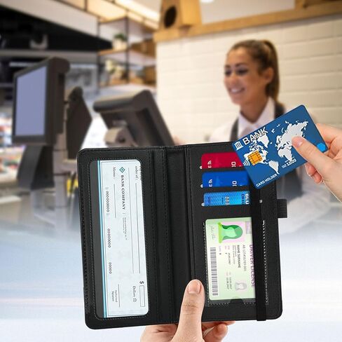 غلاف دفتر الشيكات للشيكات المكررة ، حامل بطاقة ائتمان RFID المتين in Saudi Arabia