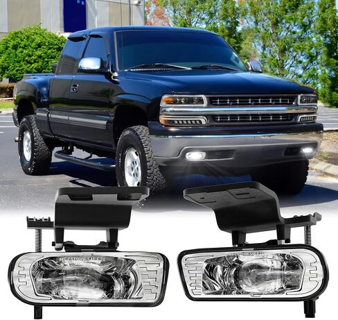 LED Fog Lights DOT 5202 Bulbs Bumper Fog Lamps Assembly for Chevy Silverado 2007-2015/Avalanche 2007-2013/Suburban 2007-2015/Tahoe 2007-2015/GMC Yukon Pick Up w/Off-Road in Kuwait