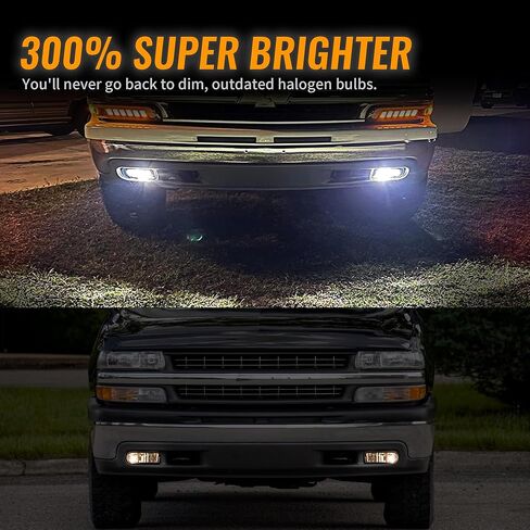 LED Fog Lights DOT 5202 Bulbs Bumper Fog Lamps Assembly for Chevy Silverado 2007-2015/Avalanche 2007-2013/Suburban 2007-2015/Tahoe 2007-2015/GMC Yukon Pick Up w/Off-Road in Kuwait